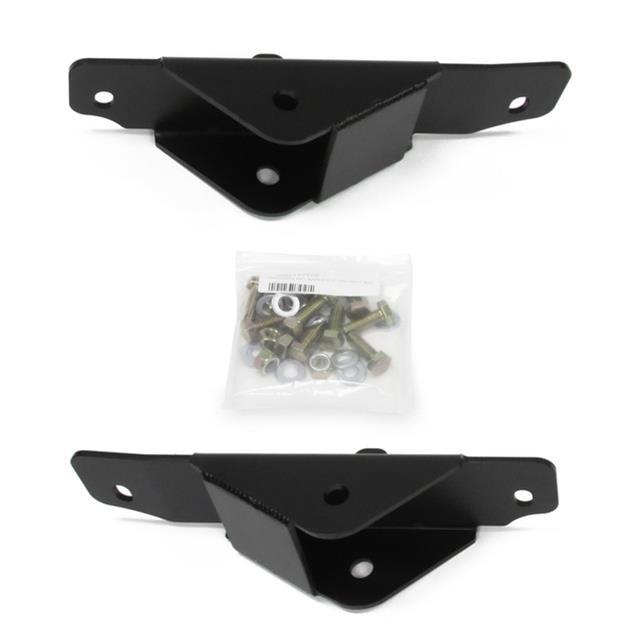 Detroit Speed Leaf Spring Mounts for 1982-2003 S10, 1982-1990 S15, 1991-2003 SONOMA - 040121DS Mounting Plate, Rear, Front Mount, Steel, Black, Chevy, GMC, Pair