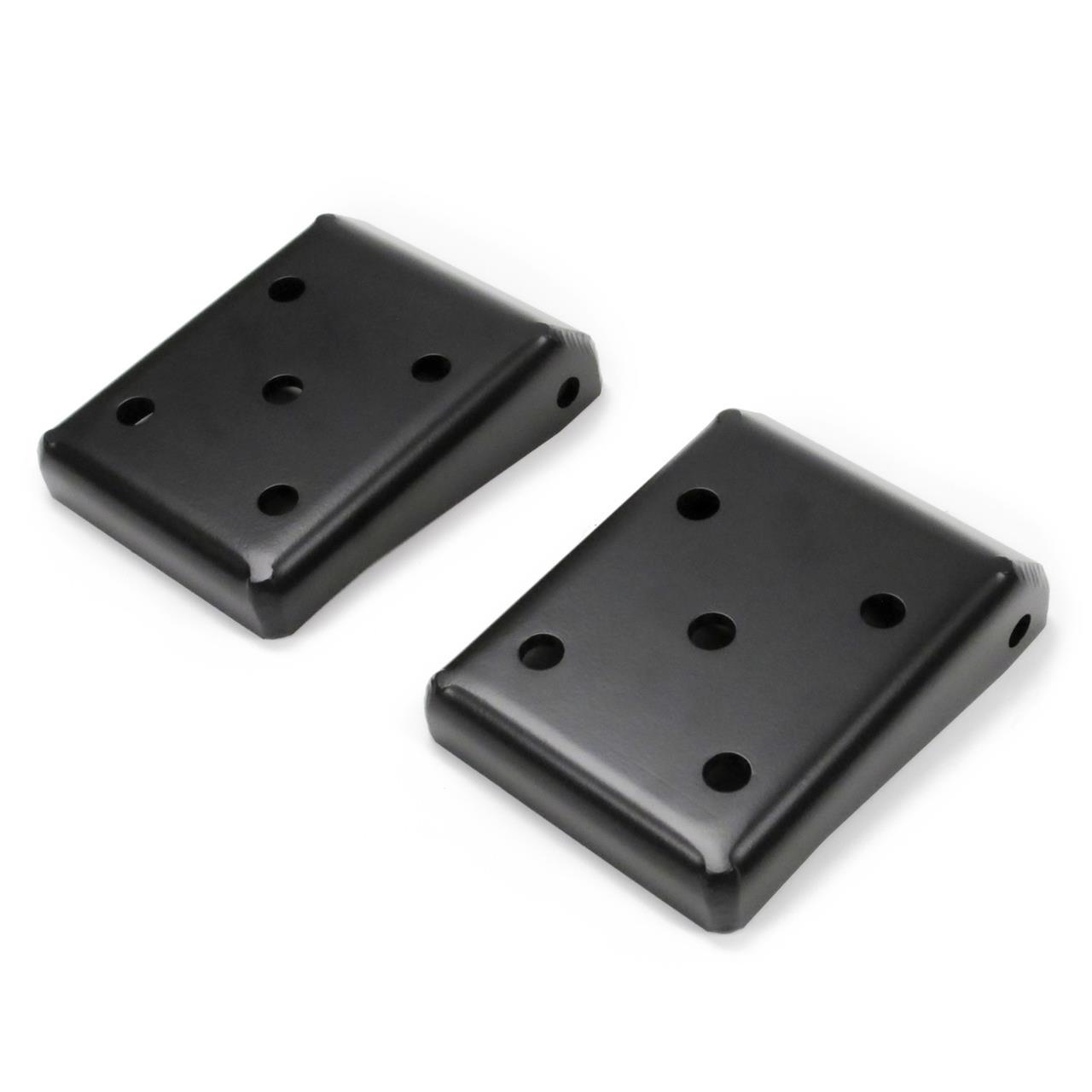 Detroit Speed Leaf Spring Plates for 1982-2003 S10, 1982-1990 S15, 1991-2003 SONOMA - 040123DS Mounting Plate, Rear, Steel, Black, Chevy, GMC, Pair