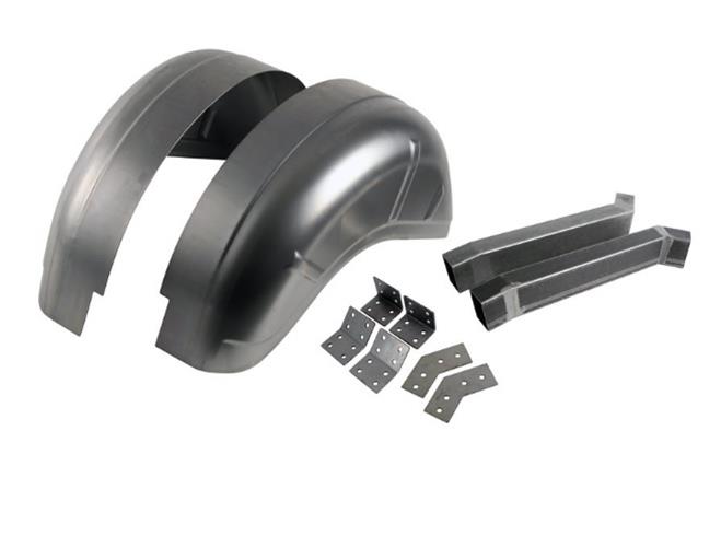 Detroit Speed Mini-Tubs 040405DS Wheelhouses, Deep, Mini-tub Design, Steel, Natural, Rear Inner, Ford, Pair