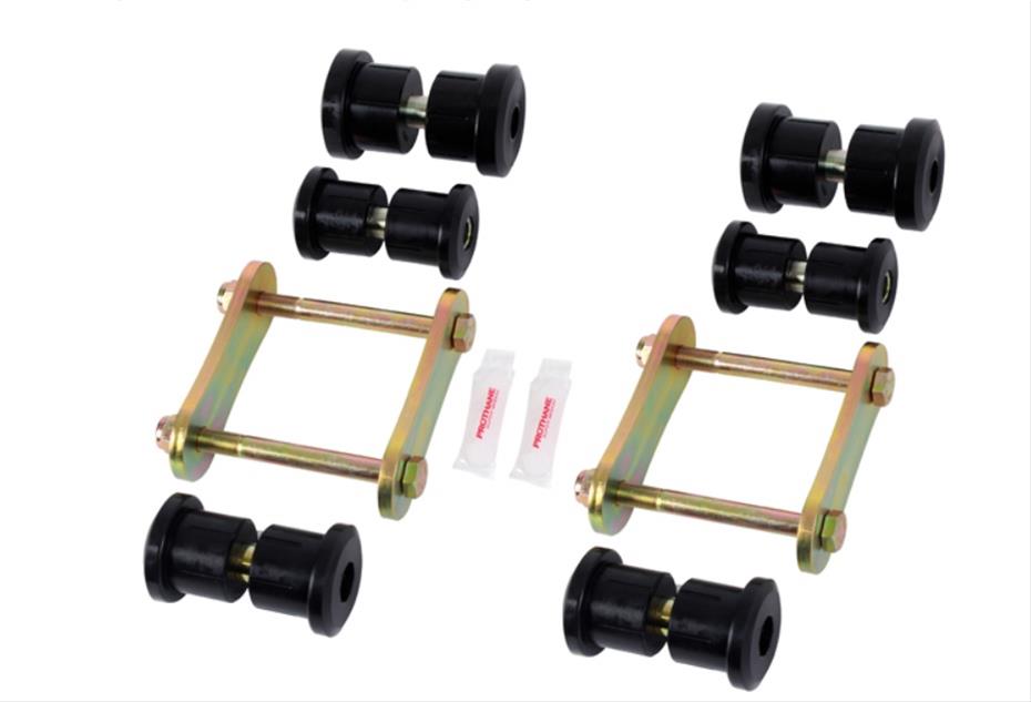 Detroit Speed Heavy-Duty Shackle Kits 041501DS Shackles, Heavy-Duty, Bushings, Buick, Chevy, Oldsmobile, Pontiac, Kit
