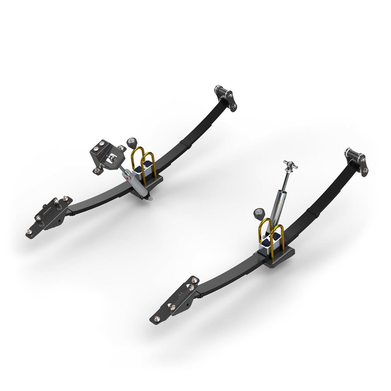 Detroit Speed Rear 3 Kits for 1982-2003 S10, 1982-1990 S15, 1991-2003 SONOMA - 041655DS Suspension Package, 5 in. Drop, Double Adjustable, Monotube, Leaf Spring, Lowering Block, Delrin® Bushing, Chevrolet, GMC, Kit