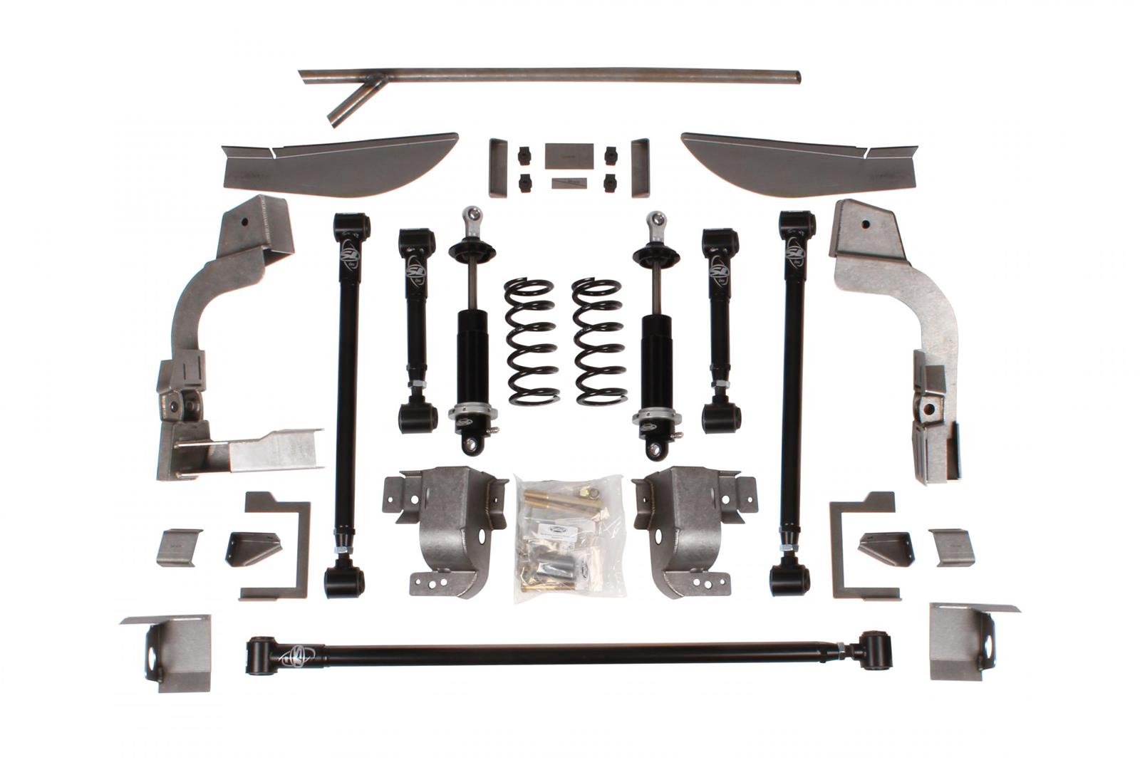 Detroit Speed QUADRALink Rear Suspension Kits 041712DS Four Link Kit, Non-adjustable Coilovers, 1970-81 Chevy Camaro, No Axle Brackets, Kit