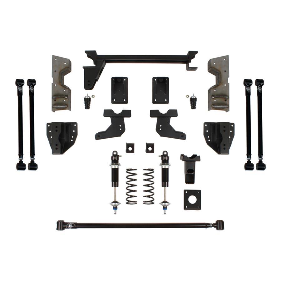 Detroit Speed QUADRALink Rear Suspension Kits 041750DS QuadraLink Suspension, Bolt-On, Steel, Black Powdercoated, Non-Adjustable Shocks, Bolt-In Axle Bracket, Chevrolet, GMC, Kit thumbnail 2