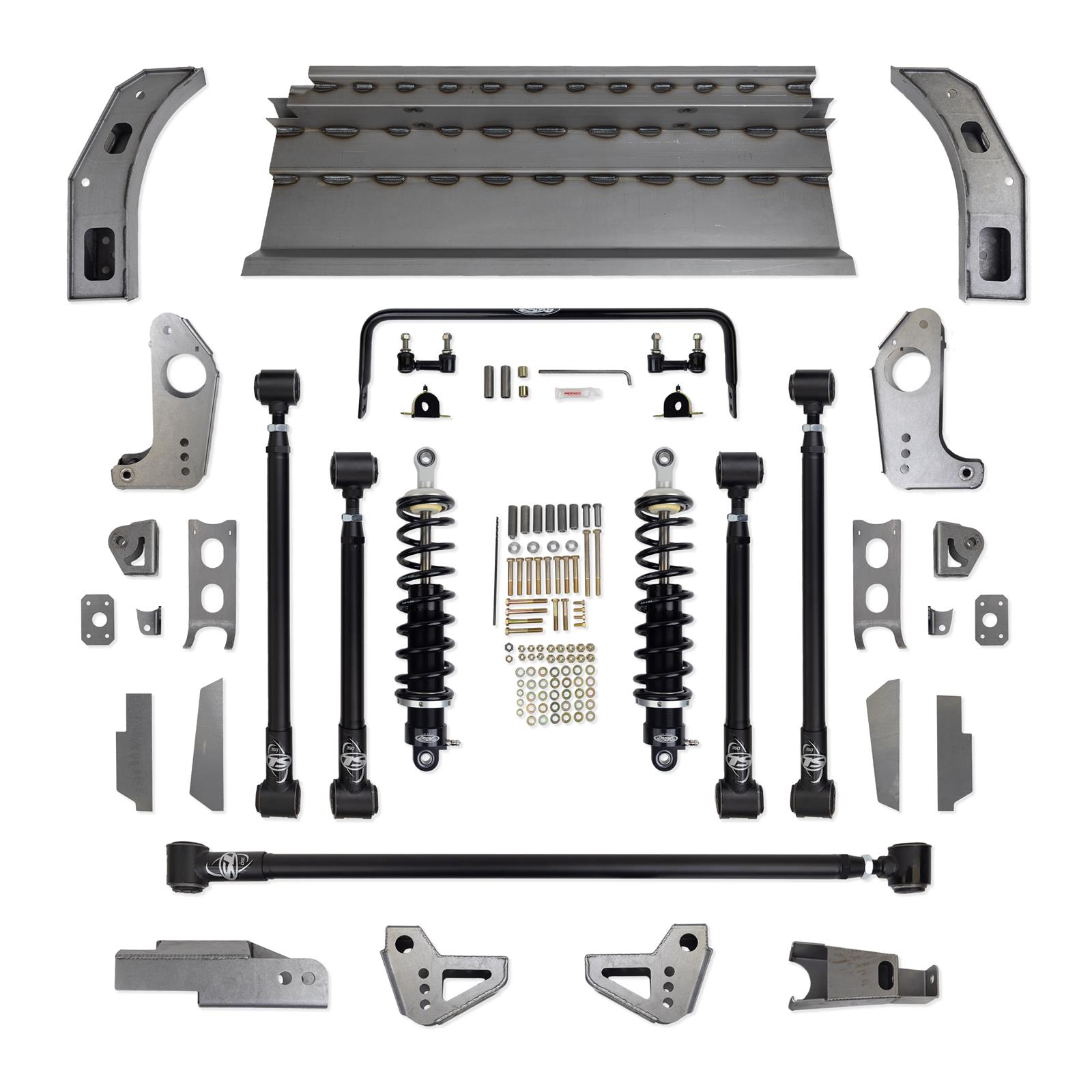 Detroit Speed QUADRALink Rear Suspension Kits 041755DS QuadraLink Suspension, Non-Adjustable Coilovers, Steel, Black Powdercoated, Ford, Mercury, Kit
