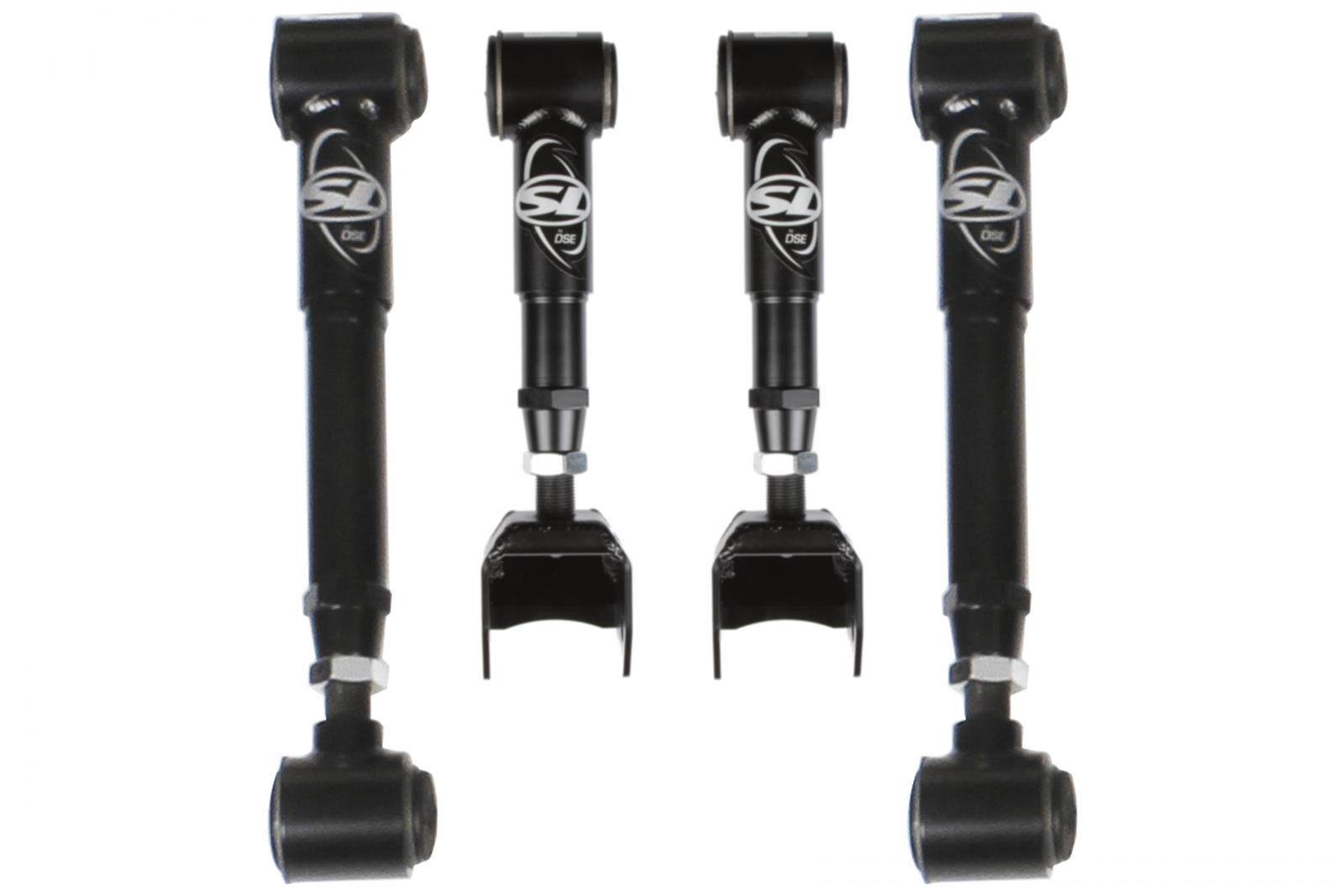 Detroit Speed Swivel-Link Control Arms 042110DS Arms, Swivel-Link, Rear, Tubular, Adjustable, Steel, Black Powdercoated, Ford, Kit thumbnail 2