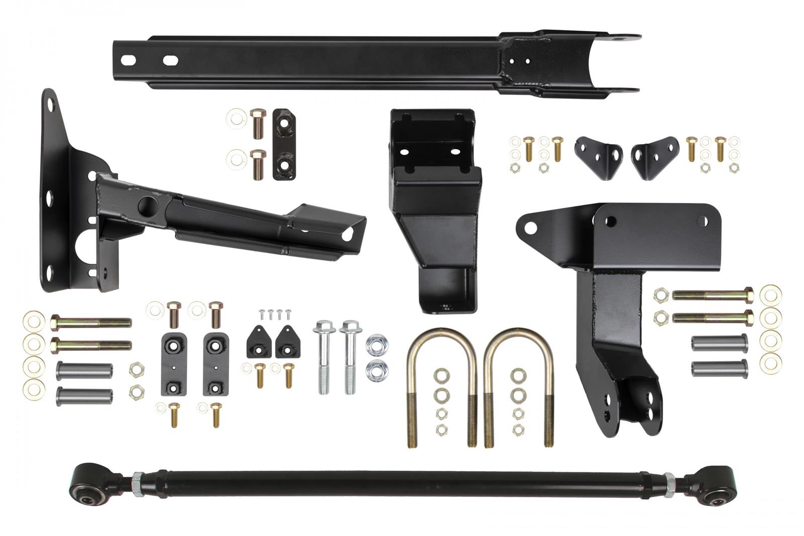 Detroit Speed Fox Adjustable Track Bar Kits 042111DS Bar, Adjustable, Bolt-On, Steel, Black Powdercoated, Ford, Mercury, Kit