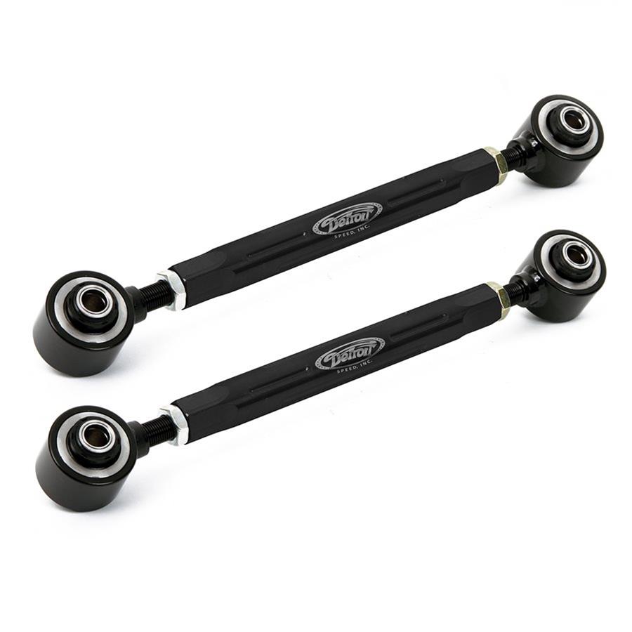 Detroit Speed Adjustable Rear Toe Links 042302DS Rods, Links, Steel, Black Powdercoated, Chevrolet, Pair