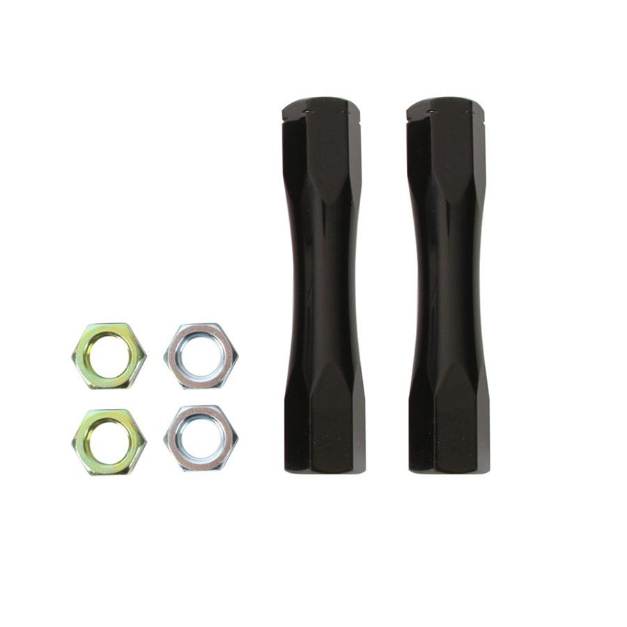 Detroit Speed Tubular Tie Rod Adjusters 090101BDS Adjusters, Tubular, 5/8-18 in. Thread, Steel, Black Powdercoat, 5.25 in. Length, Chevy, Pontiac, Pair