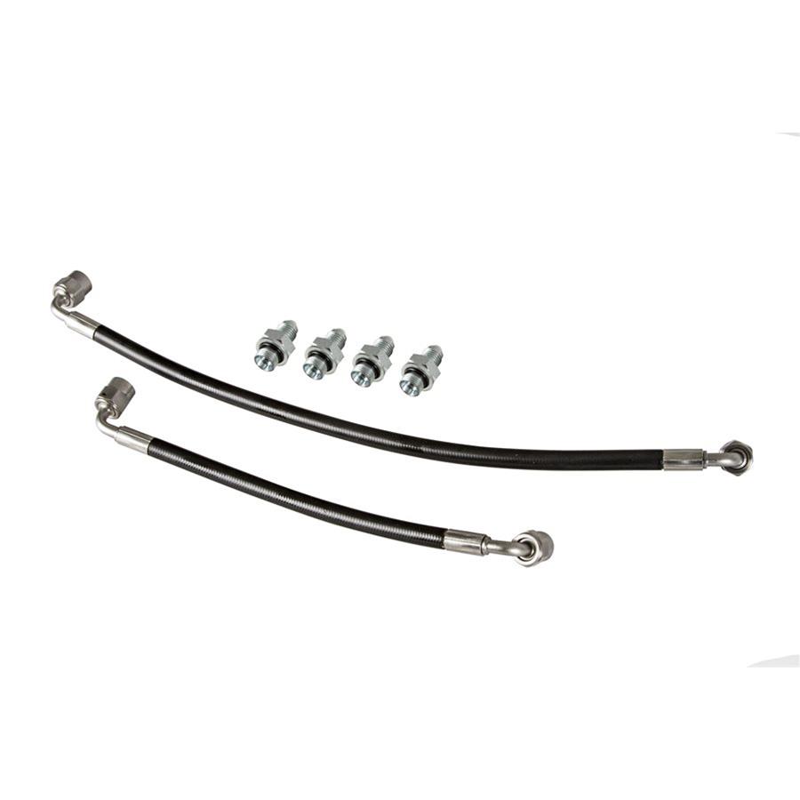 Detroit Speed Inc Power Steering Hoses and Lines 091305DS SS -4AN HARDLINE CONV, 21.5" FRONT R & P