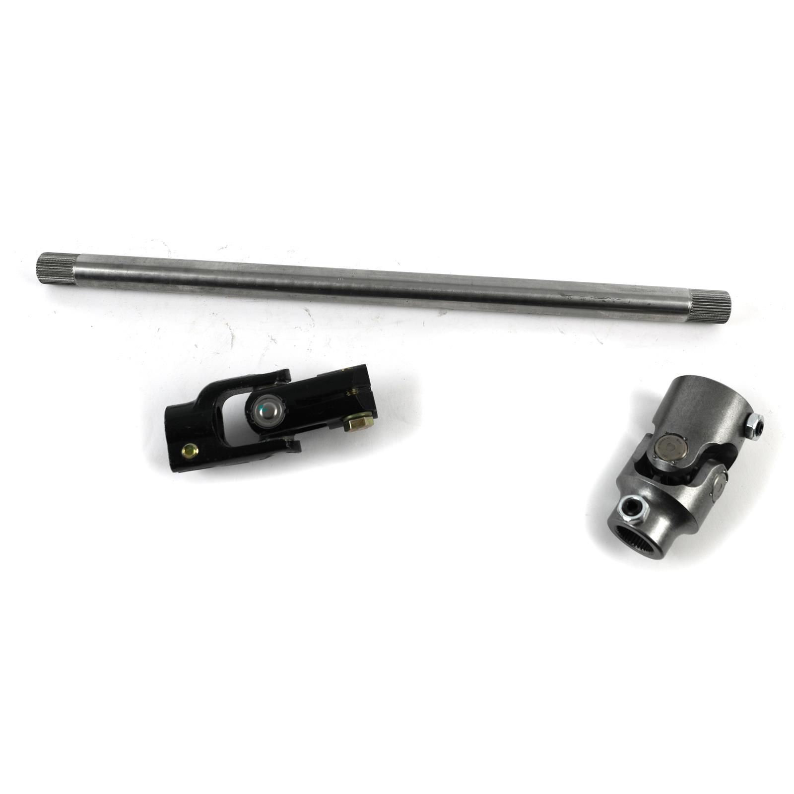 Detroit Speed Steering Shafts 092536DS Shaft, Collapsible, Steel, Natural, Universal Joints, Chevrolet, GMC, Each