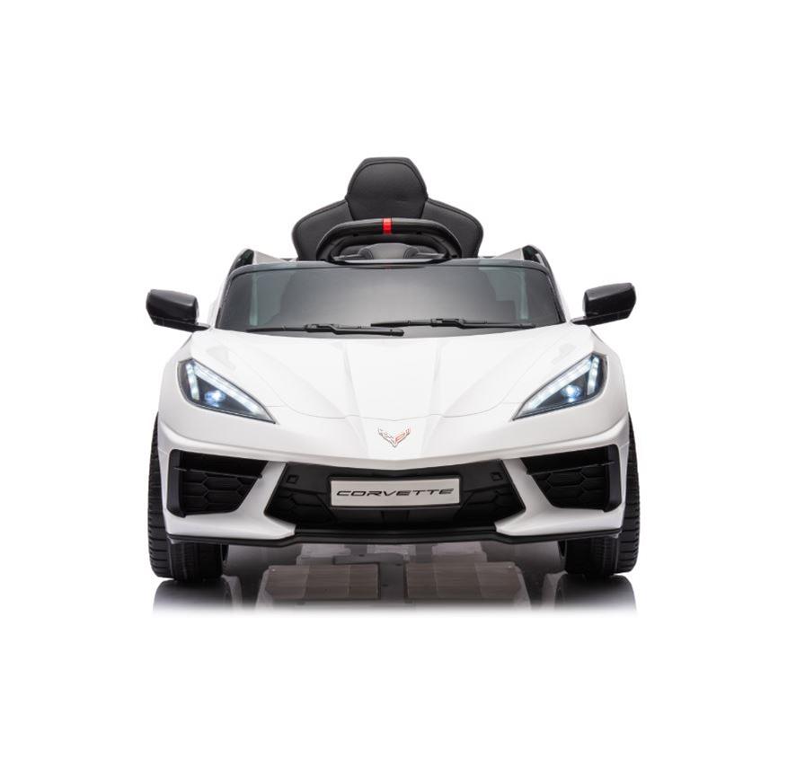 Summit Gifts FR6870-WHITE Chevrolet Corvette C8 12 V Ride-On Car