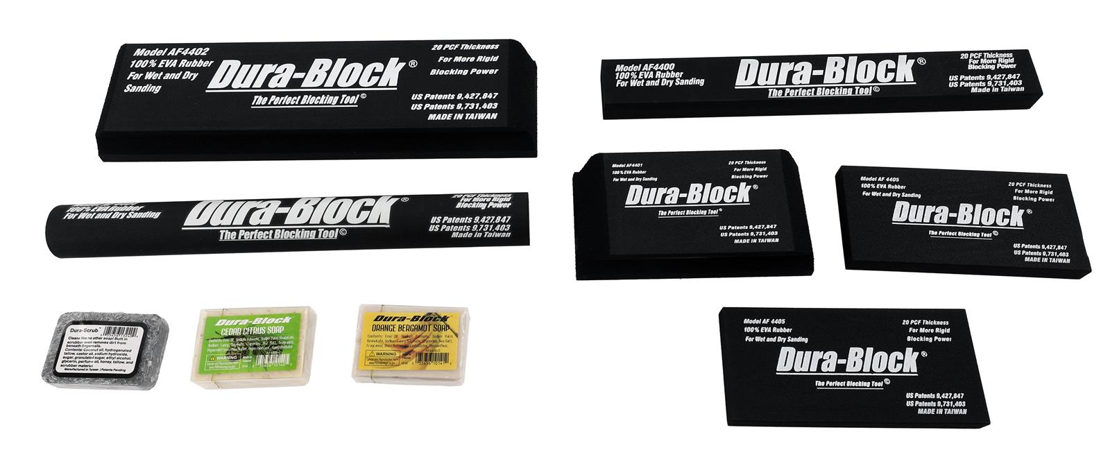 DuraBlock AF44A Kit 6-Piece Sanding Block Set 4400 4401 4402 4404 2x-4405