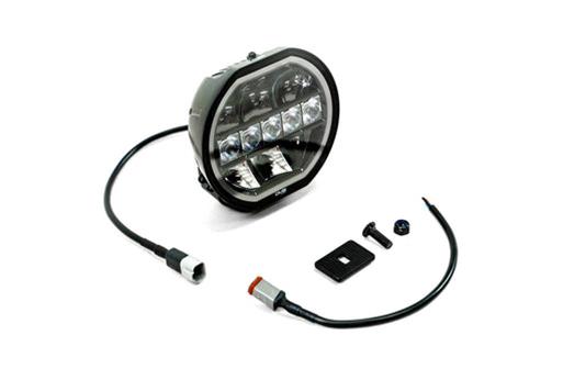 DV8 Offroad 7in Halo Elite Round Light w/ Accent Halo - White/Amber