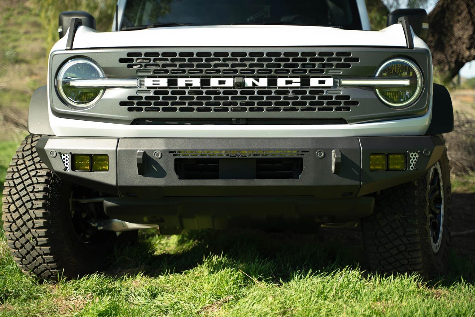 DV8 Offroad 2021+ Ford Bronco Front Bumper V2 - OE Plus Series (Works w/o ACC Relocation) thumbnail 2
