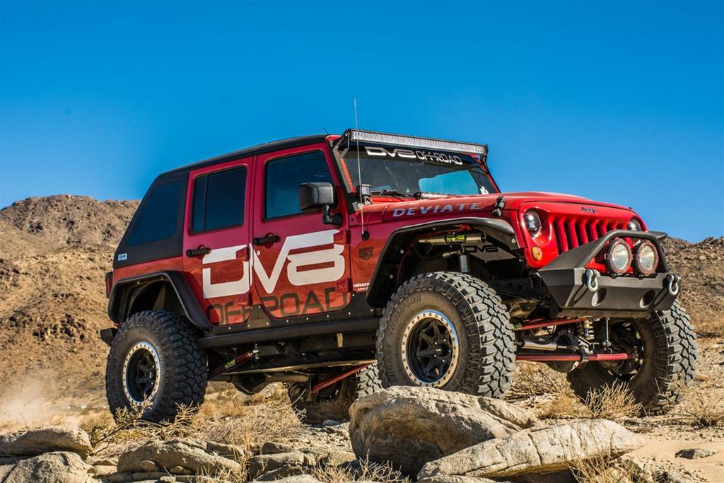 DV8 Offroad 07-18 Jeep Wrangler JK Front & Rear Flat Tube Fenders thumbnail 8