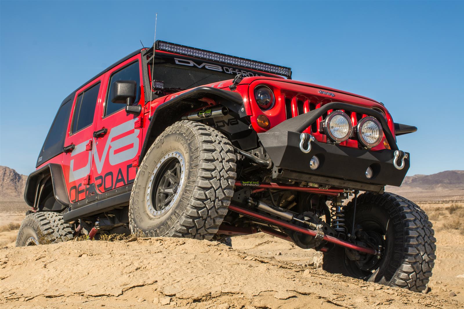 DV8 Offroad 07-18 Jeep Wrangler JK Front & Rear Flat Tube Fenders thumbnail 5