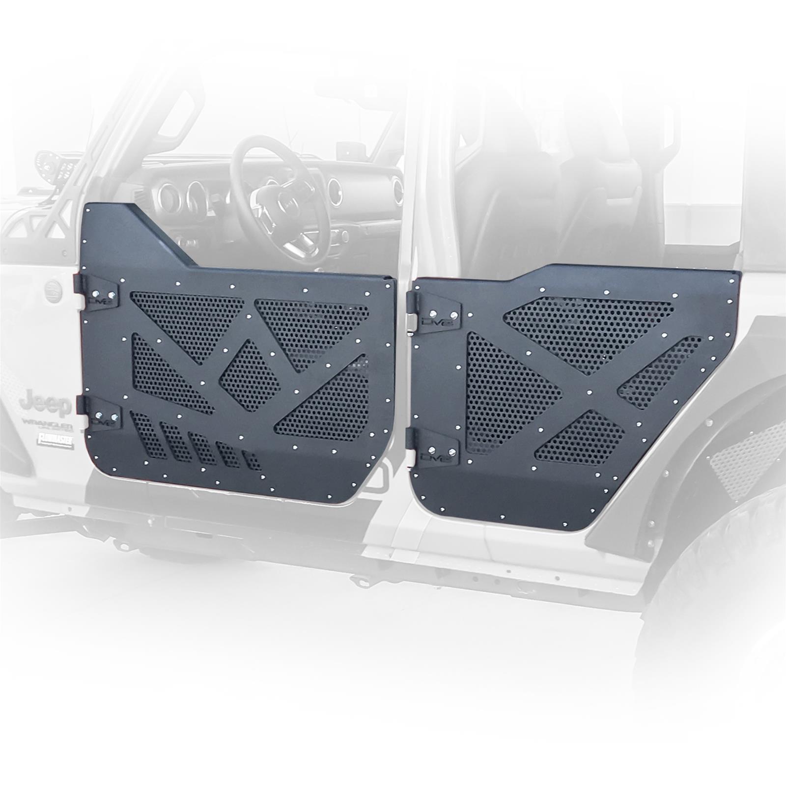 MALUページ・シフトゲート＆フロントトレイ　ブラック×キャメル DV8 Offroad HDJL-01R DV8 Offroad Half Doors | Summit Racing