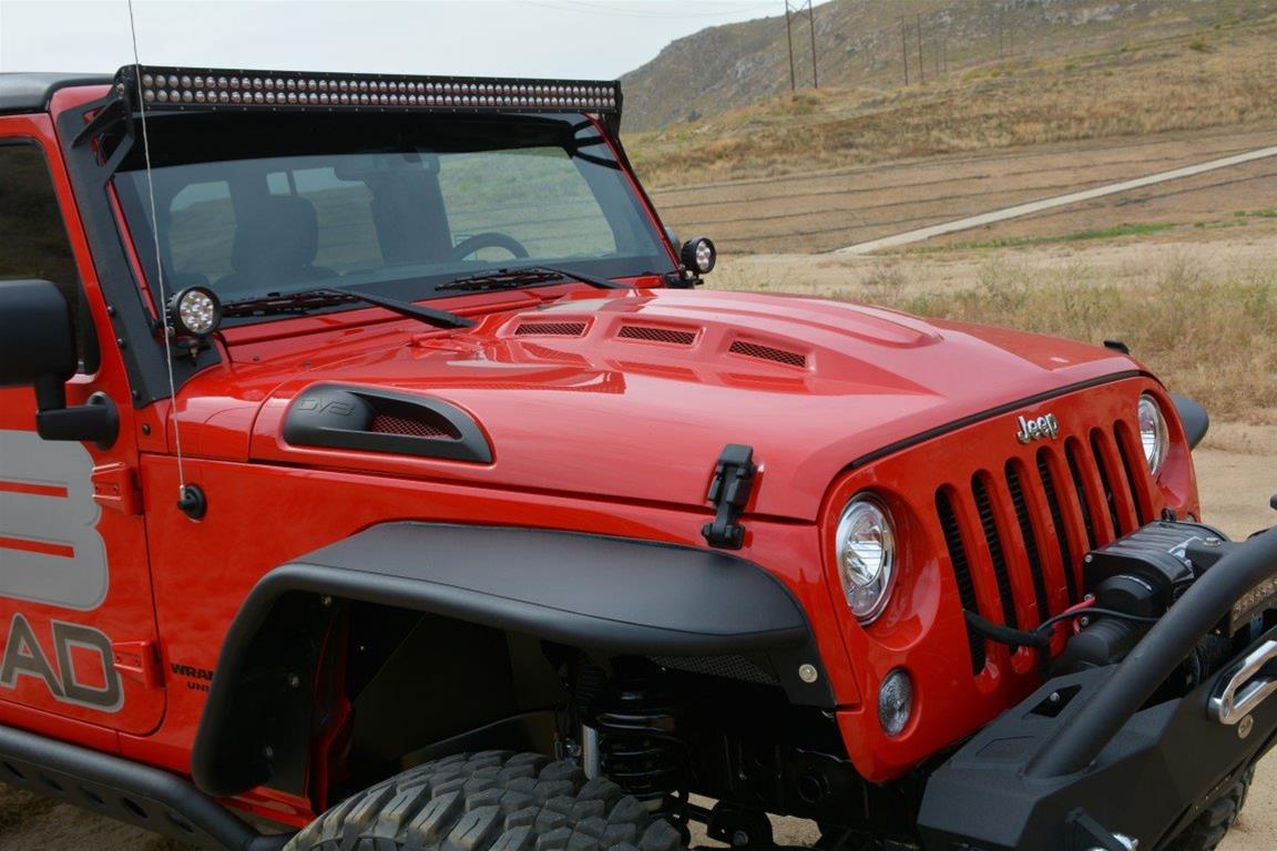 DV8 Offroad HDMB0702 DV8 Offroad Heat Hood Jeep JK Hoods Summit Racing