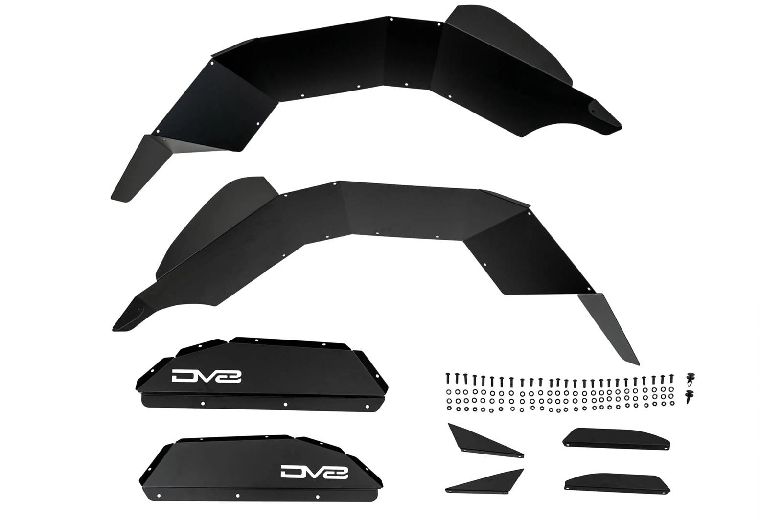 DV8 Offroad 20-24 Jeep Gladiator JT Rear Inner Fender Liners - Satin Black thumbnail 3