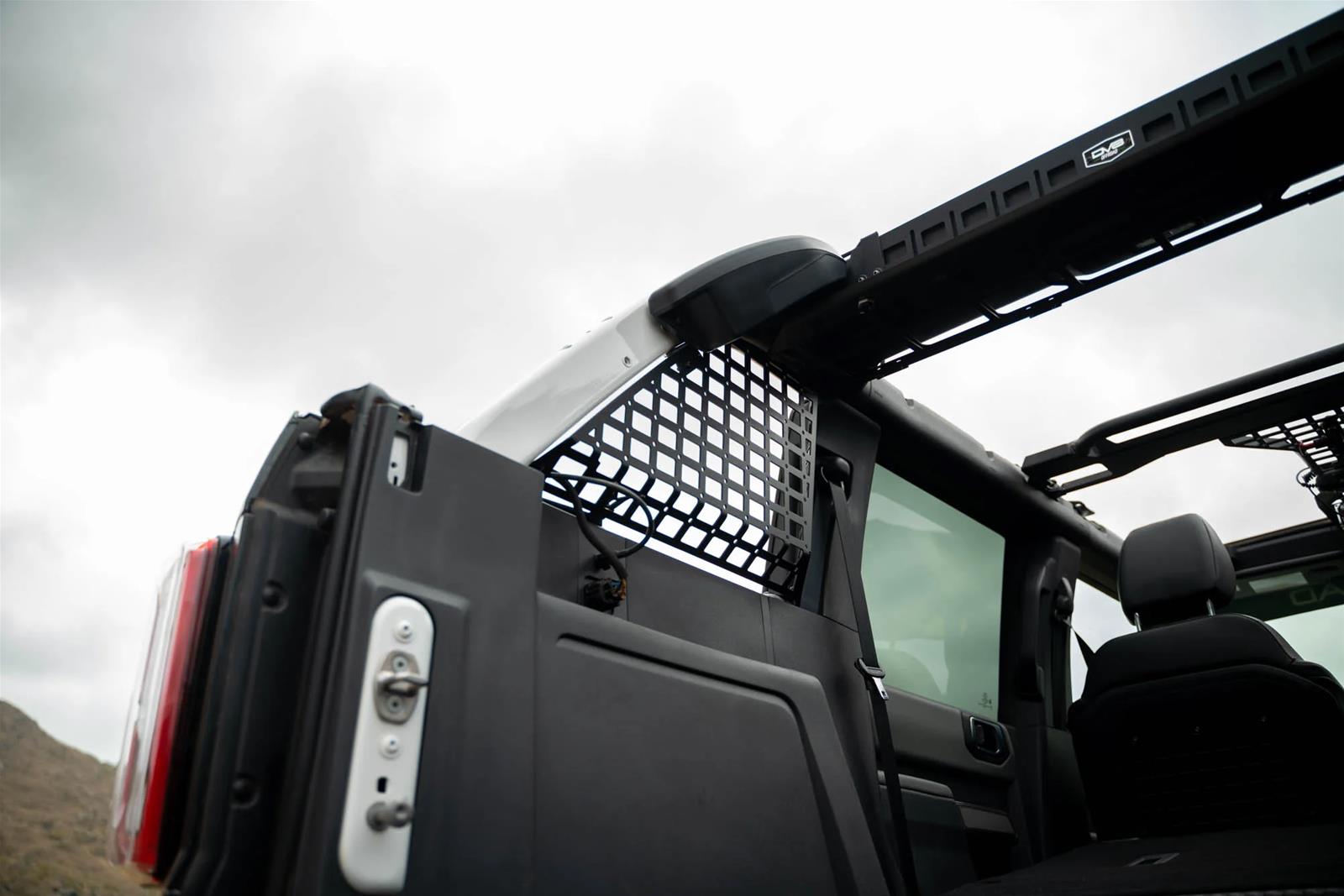 DV8 Offroad 21+ Ford Bronco Pocketed Rear Window Molle Panels (Soft Top/2-Door Models) thumbnail 8