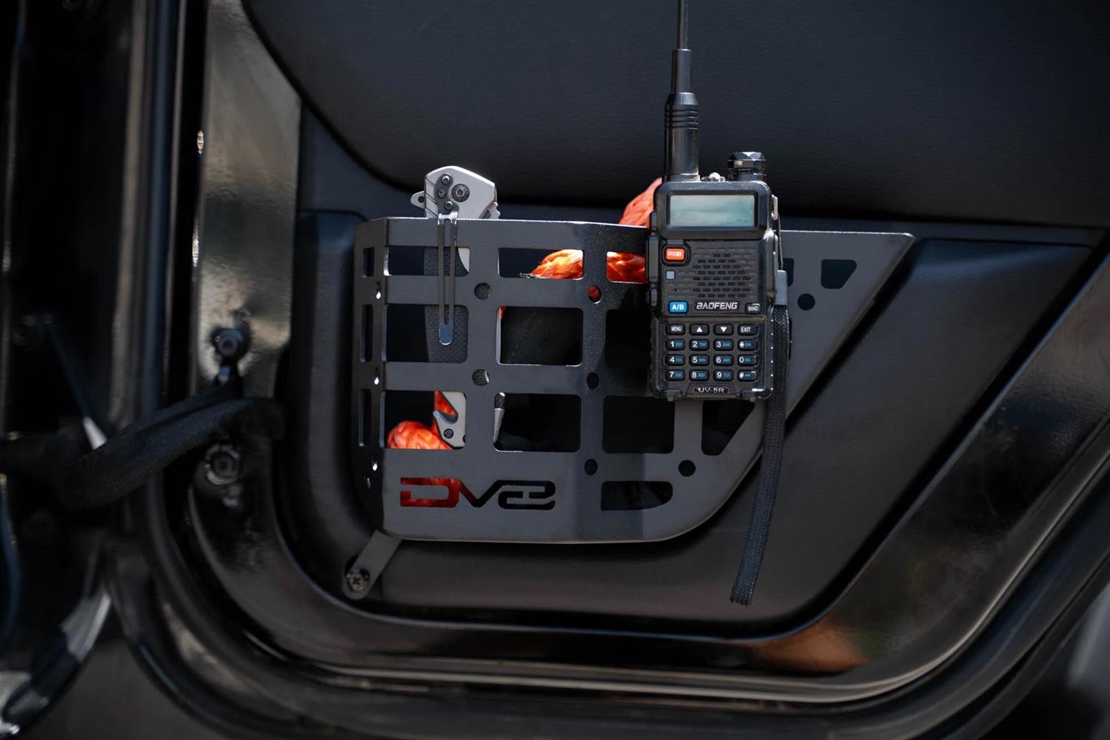 DV8 Offroad 11-18 Jeep Wrangler JK 4 Door Only Rear Door Pocket Molle Panels - Black thumbnail 2