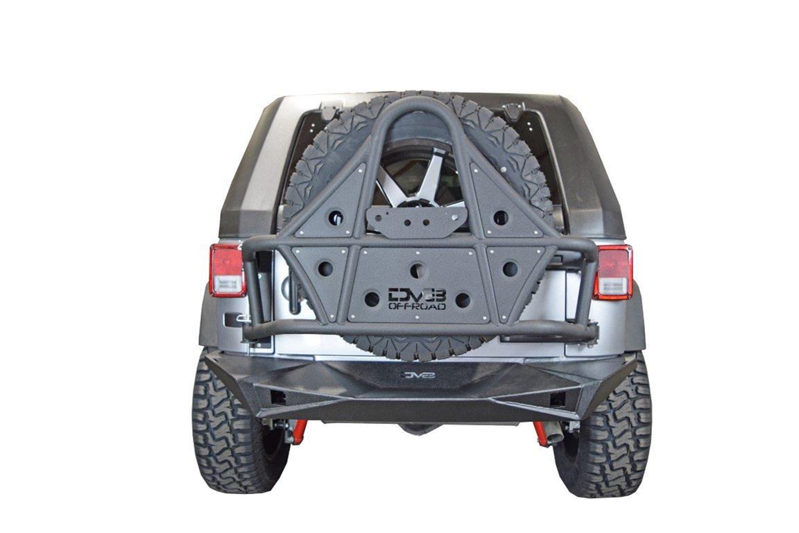 DV8 Offroad Rear Bumpers RBSTTB-14 Bumper, Rear, Full Length with Multi-Purpose Cutouts, Steel, Black Textured Powdercoat, Jeep, Each thumbnail 5