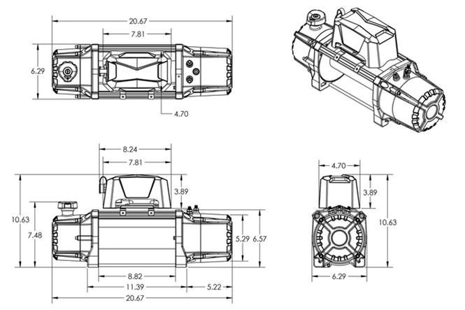 DV8 Offroad Xtract 12k Synthetic Rope Winch thumbnail 3