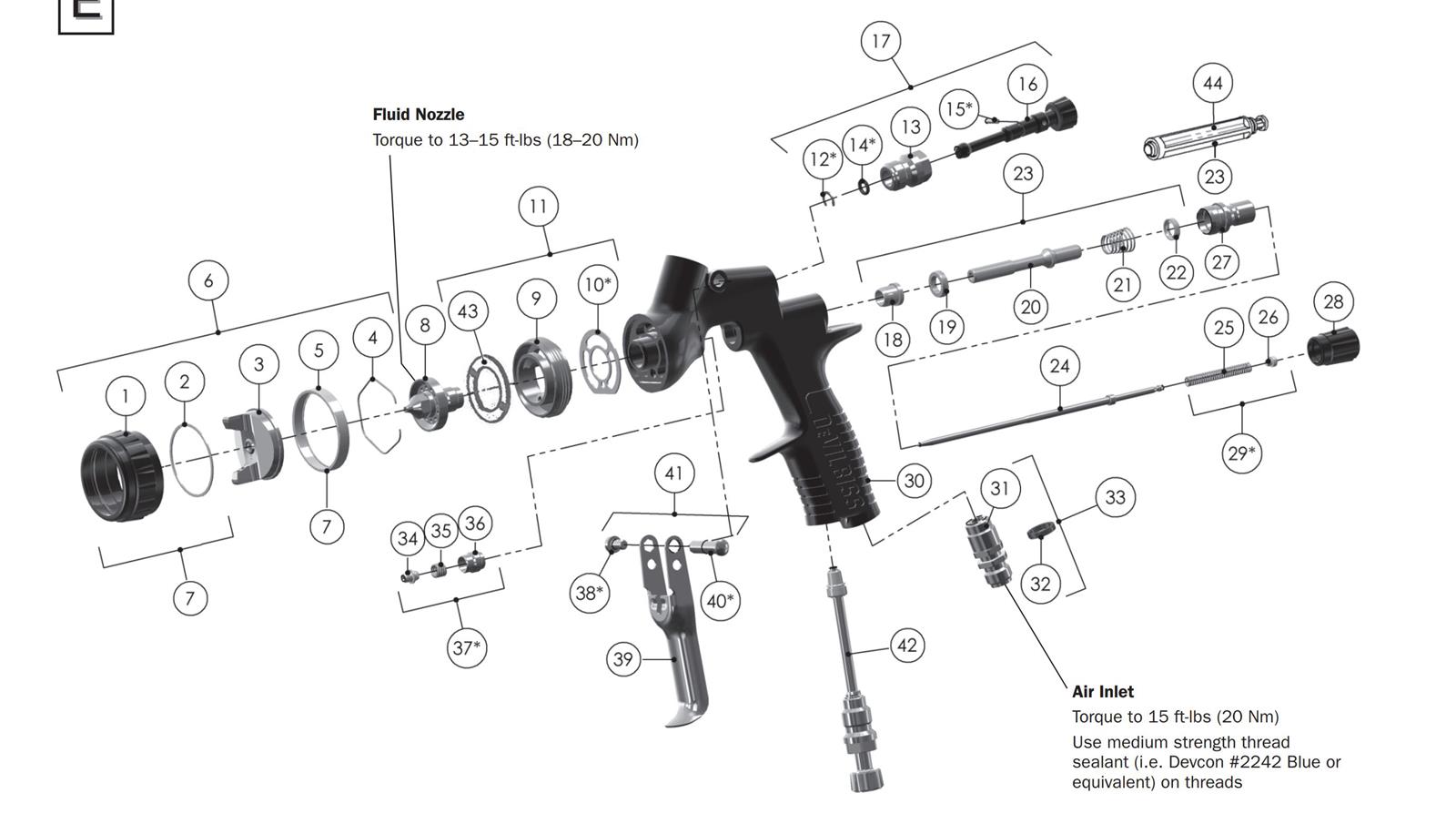 DeVilbiss PRIPRO-220-16-K DeVilbiss Spray Gun Fluid Tips | Summit Racing