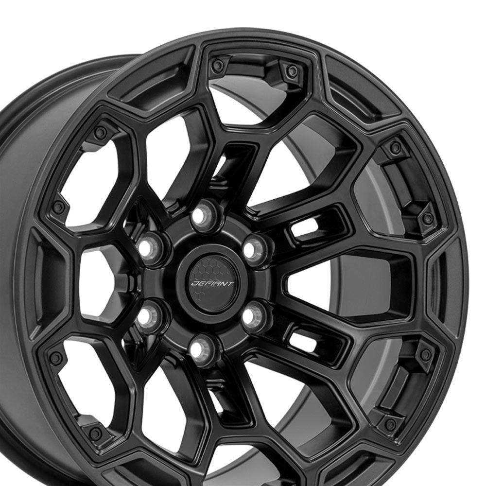 Defiant Wheels 9511458 Defiant DF03 Satin Black Wheels with Dark
