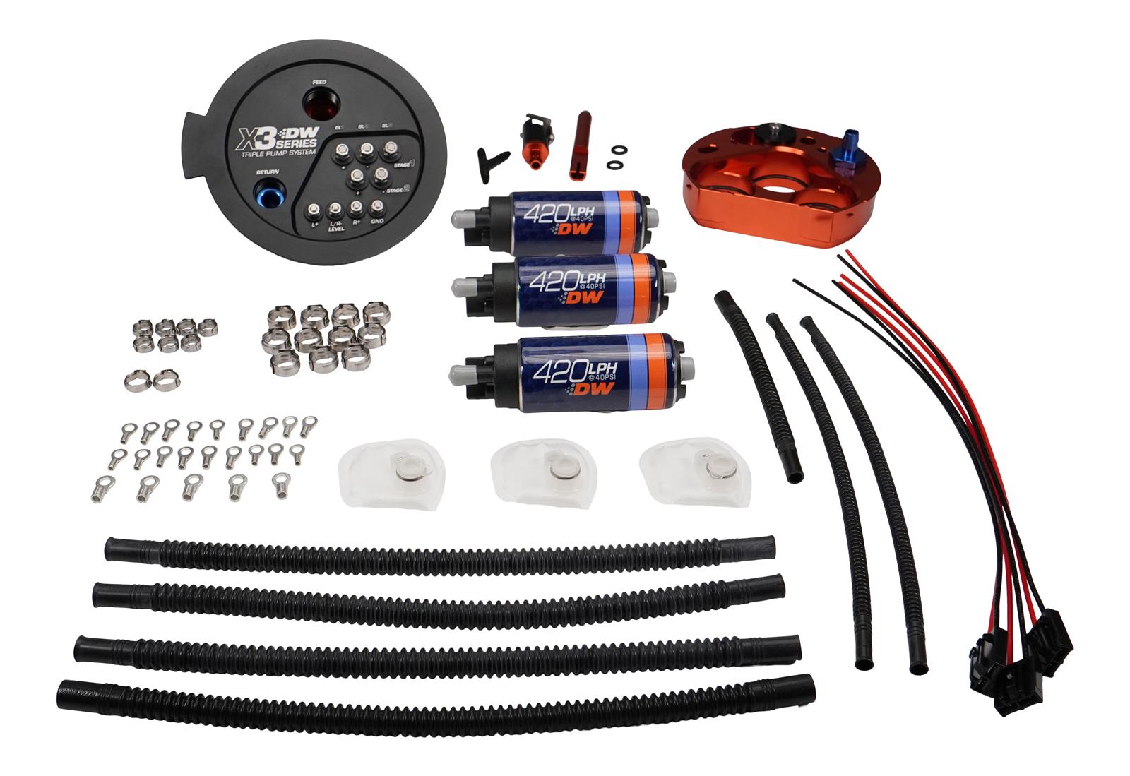 DeatschWerks 20-24 A90/91 Toyota Supra/G8X BMW M3/M4 Fuel Pump Module w/Triple DW420s thumbnail 2