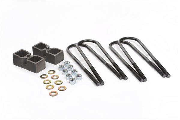 Daystar Leaf Spring Block Kits KC09130 Blocks, Rear Axle Position, Steel, 2.00 in. Thick, U-bolts, Dodge, Ram, Kit