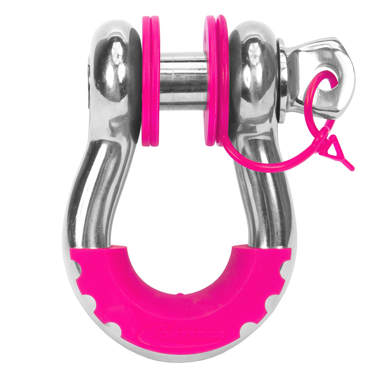 Daystar D-Ring Isolators KU70060FP Isolators, Locking Washers, Polyurethane, Fluorescent Pink, 3/4 in. Shackles, Kit