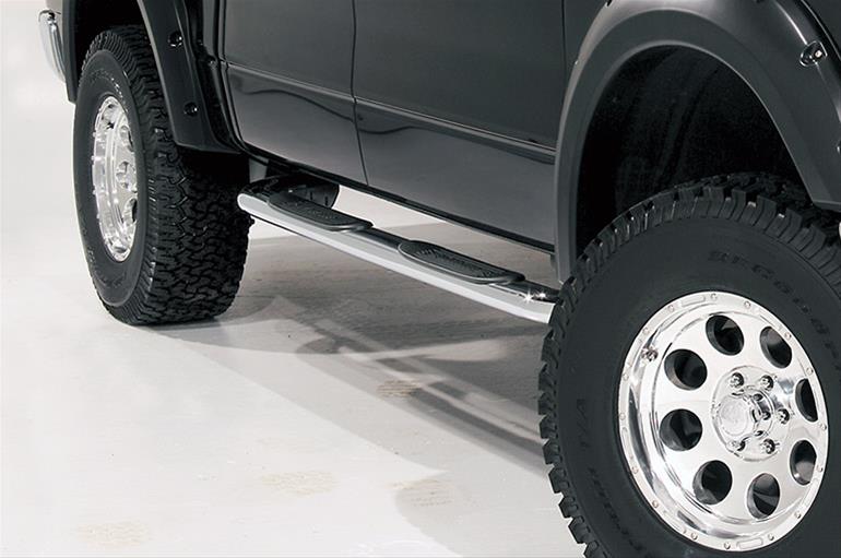 Dee Zee Oval Side Step Bars DZ373257 Bars, Nerf Bars, Side, Stainless Steel, Polished, 4.00 in. Diameter, Ram, Crew Cab, Pair