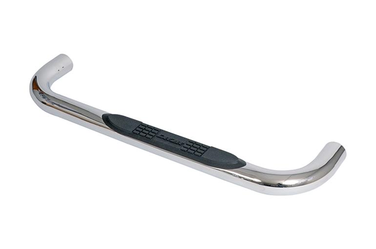 Dee Zee Stainless Steel Round Side Step Bars DZ373513 Bars, Nerf Bars, Round, Steel, Polished, 3.00 in. Diameter, Chevrolet, GMC, Standard Cab, Pair thumbnail 2