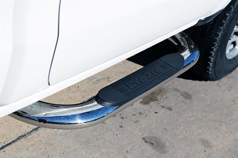 Dee Zee Oval Side Step Bars DZ373517 Bars, Nerf Bars, Oval, Stainless Steel, Polished, 4.00 in. Diameter, Chevrolet, GMC, Standard Cab, Pair thumbnail 2
