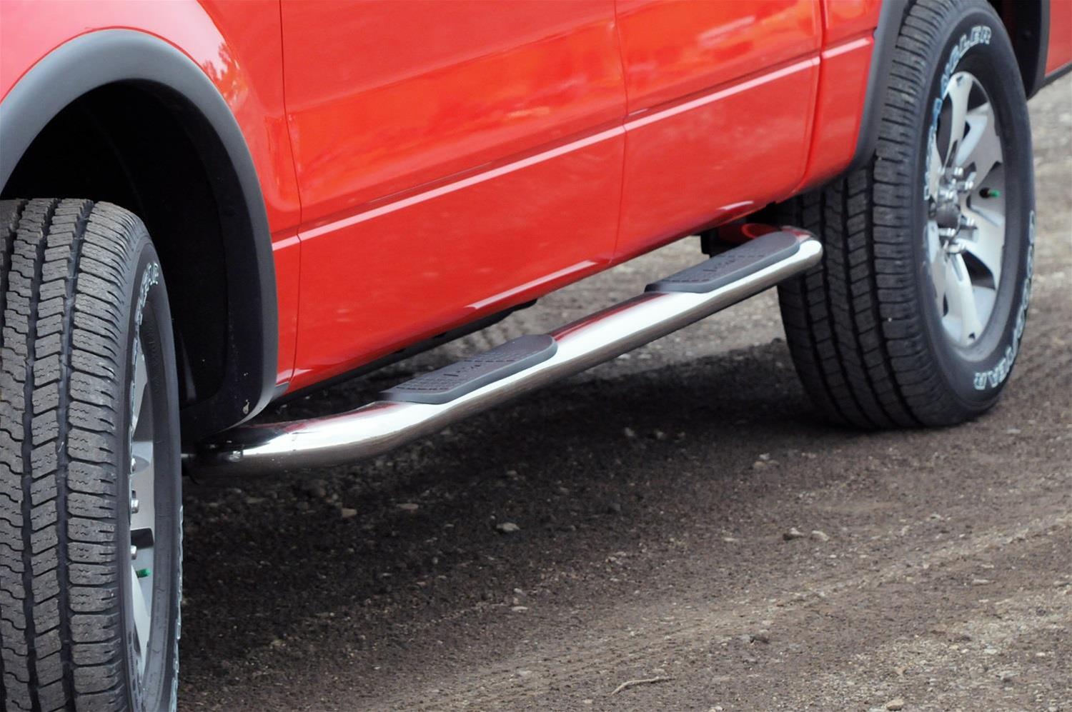 Deezee 15-2022 Ford F150/SuperDuty Tubes - 3In Round Stainless Polished RegCab thumbnail 4