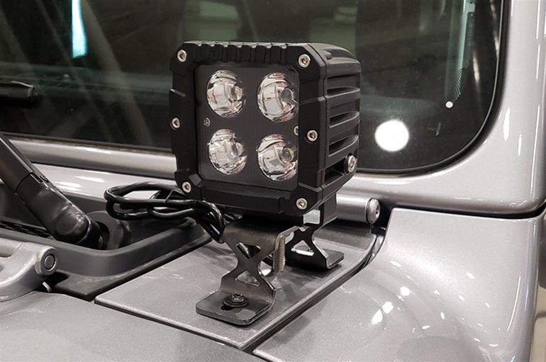 Deezee 18-23 Jeep JL Cowl Single Cube Light Bracket thumbnail 2