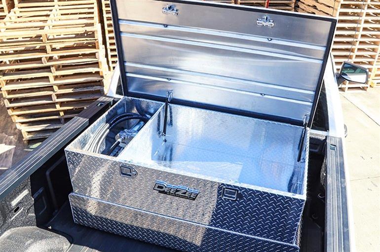 Dee Zee Combo Transfer Tanks DZ92856 Liquid Tank / Tool Box Unit, Specialty Series L-Shaped Tool Box/Liquid Tank