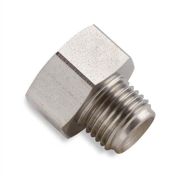 Earl's Performance Hardline Adapters 00111ERL Fitting, Reducer, Inverted Flare to Inverted Flare, Straight, Stainless Steel, Natural, 9/16-18 in., 3/8-24 in., Each thumbnail 2