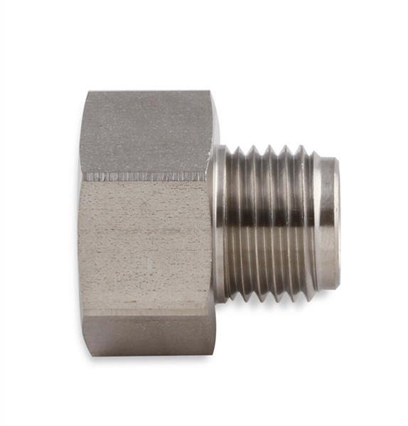 Earl's Performance Hardline Adapters 00111ERL Fitting, Reducer, Inverted Flare to Inverted Flare, Straight, Stainless Steel, Natural, 9/16-18 in., 3/8-24 in., Each thumbnail 5