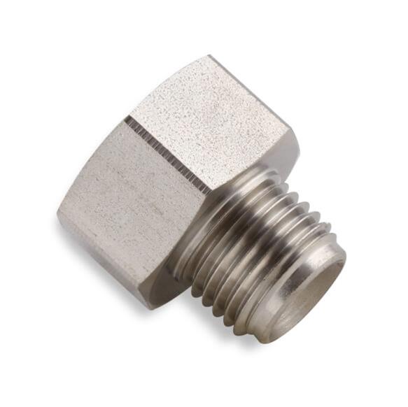 Earl's Performance Hardline Adapters 00112ERL Fitting, Reducer, Inverted Flare to Inverted Flare, Straight, Stainless Steel, Natural, 1/2-20 in. Male, 9/16-18 in. Female, Each thumbnail 3