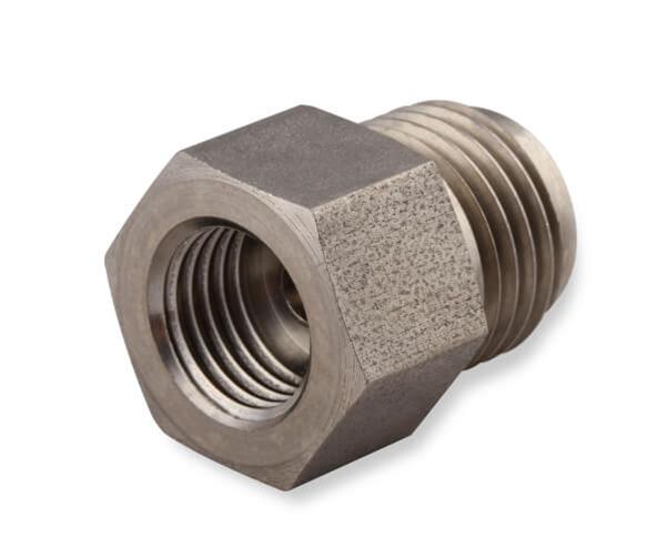 Earl's Performance Hardline Adapters 00115ERL Fitting, Reducer, Inverted Flare to Inverted Flare, Straight, Stainless Steel, Natural, 1/2-20 in. Inverted Flare, 3/8-24 in. Inverted Flare, Each thumbnail 3