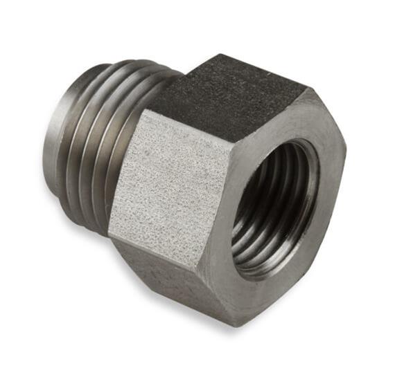 Earl's Performance Hardline Adapters 00120ERL Fitting, Adapter, Inverted Flare to Inverted Flare, Straight, Stainless Steel, Natural, 5/8-18 in., 1/2-20 in. Inverted Flare, Each thumbnail 3
