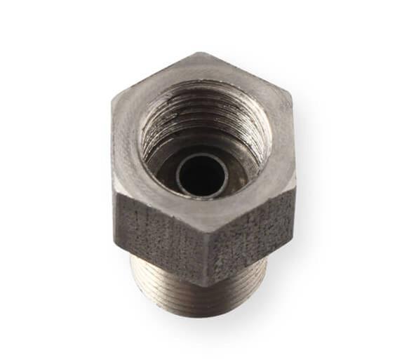 Earl's Performance Hardline Adapters 02032ERL Fitting, Adapter, Inverted Flare to NPT, Straight, Stainless Steel, Natural, 1/8 in. NPT, 3/8-24 in. Inverted Flare, Each thumbnail 3