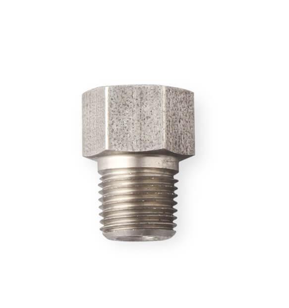 Earl's Performance Hardline Adapters 02032ERL Fitting, Adapter, Inverted Flare to NPT, Straight, Stainless Steel, Natural, 1/8 in. NPT, 3/8-24 in. Inverted Flare, Each thumbnail 2