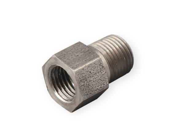 Earl's Performance Hardline Adapters 02032ERL Fitting, Adapter, Inverted Flare to NPT, Straight, Stainless Steel, Natural, 1/8 in. NPT, 3/8-24 in. Inverted Flare, Each thumbnail 4
