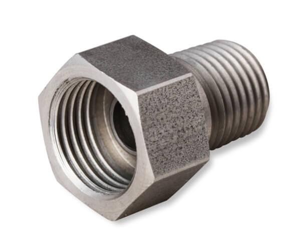 Earl's Performance Hardline Adapters 02074ERL Fitting, Adapter, Inverted Flare to NPT, Straight, Stainless Steel, Natural, 1/4 in. NPT, 5/8-18 in. Inverted Flare, Each thumbnail 3