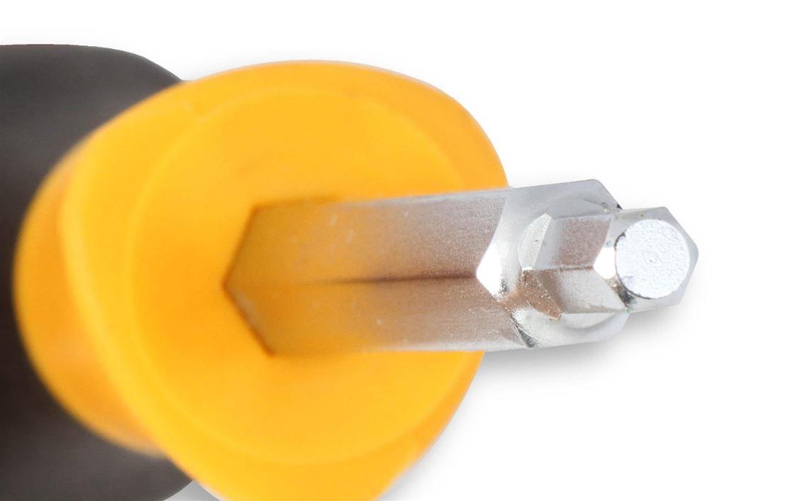 Earl's Performance Quarter-Turn Fastener Tools 042ERL Wrench, Quick Fastener, Steel, Black/Yellow Handle, 3/16 in. Hex Head, for Fasteners, Each thumbnail 3