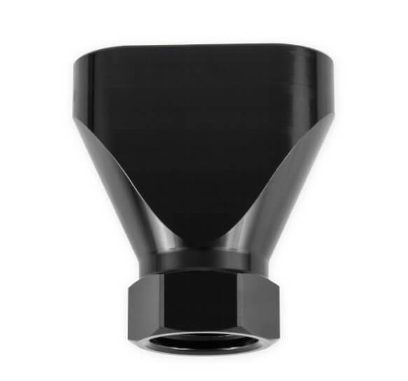 Earl's Performance Fuel Distribution Blocks 100161ERL Block, Y-Type, Billet Aluminum, Black Anodized, -10 AN O-Ring Female Inlet, -8 AN O-Ring Female Outlets, Each thumbnail 2