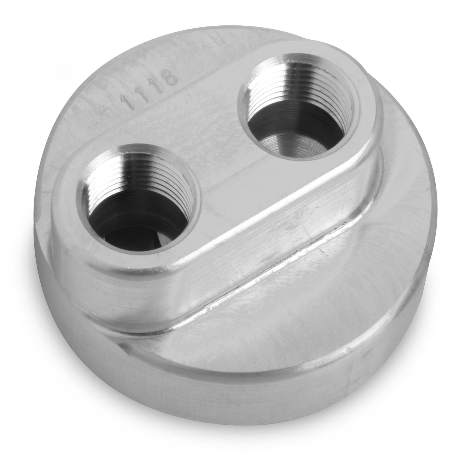 Earl's Performance Oil Filter Bypass Adapters 1118ERL Adapter, Bypass, Spin-On, Aluminum, Natural, 3/4-16 in. Thread, 1/2 in. NPT Inlet/Outlet, Each